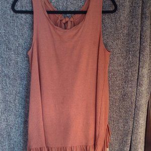 Ribbed Tank Top with Lace back